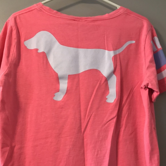 PINK shirt. Size XS. Dog on front and back, writing on one sleeve - Picture 4 of 5
